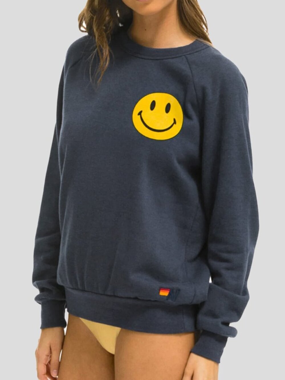 Aviator Nation Gray Smiley Sweatshirt Size XS